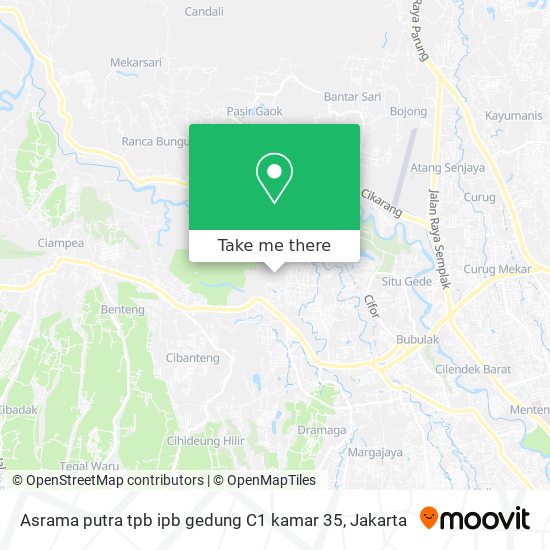 Asrama putra tpb ipb gedung C1 kamar 35 map