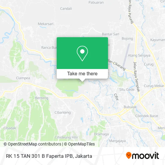 RK 15 TAN 301 B Faperta IPB map