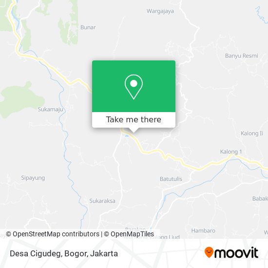 Desa Cigudeg, Bogor map