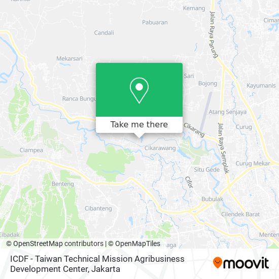 ICDF - Taiwan Technical Mission Agribusiness Development Center map