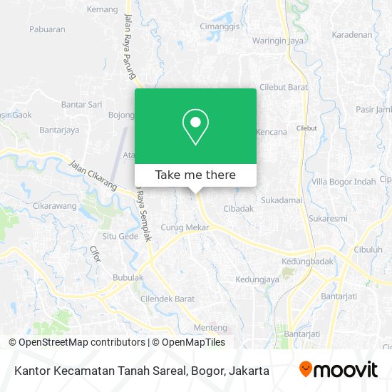 Kantor Kecamatan Tanah Sareal, Bogor map