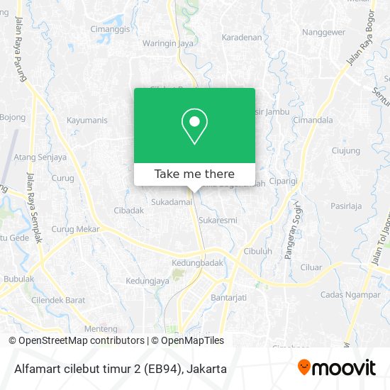 Alfamart cilebut timur 2 (EB94) map