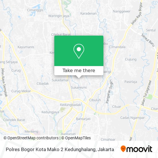 Polres Bogor Kota Mako 2 Kedunghalang map