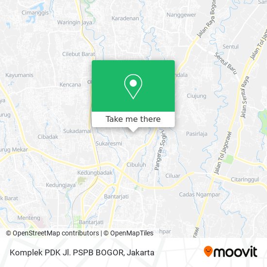 Komplek PDK Jl. PSPB BOGOR map