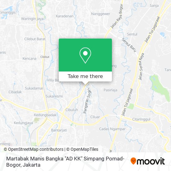 Martabak Manis Bangka "AD KK" Simpang Pomad-Bogor map