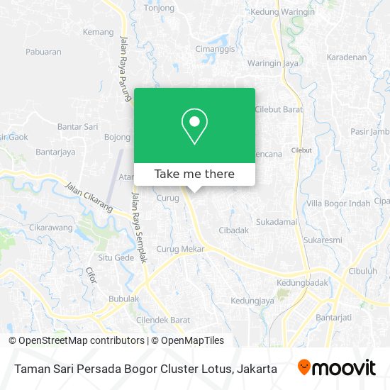 Taman Sari Persada Bogor Cluster Lotus map