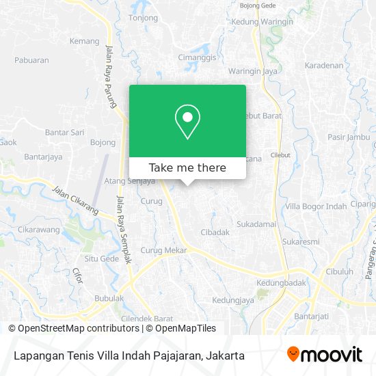 Lapangan Tenis Villa Indah Pajajaran map