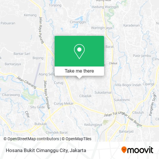 Hosana Bukit Cimanggu City map