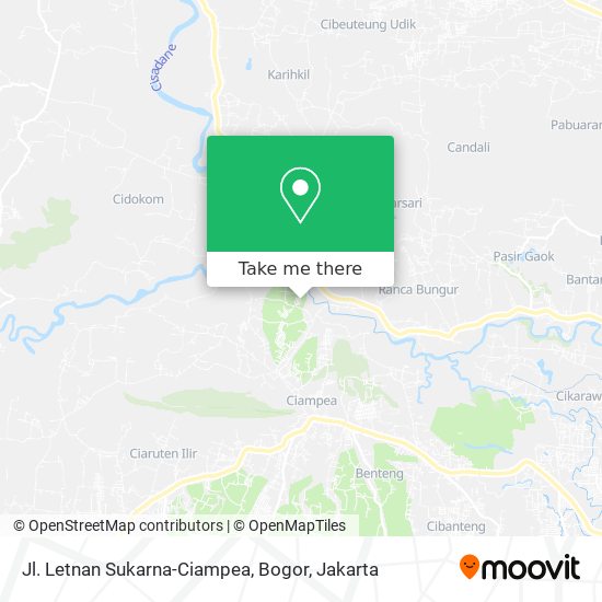 Jl. Letnan Sukarna-Ciampea, Bogor map