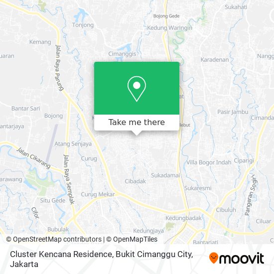 Cluster Kencana Residence, Bukit Cimanggu City map