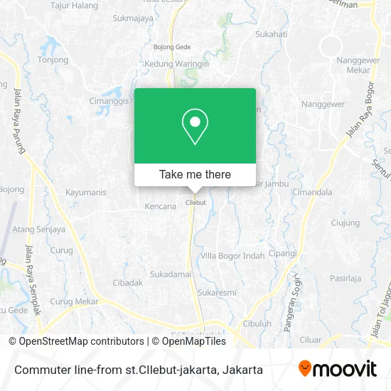 Commuter line-from st.CIlebut-jakarta map