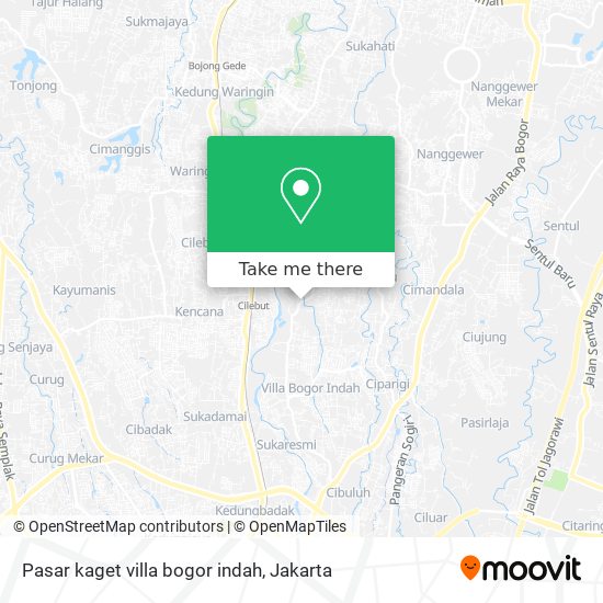 Pasar kaget villa bogor indah map