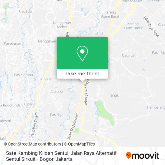 Sate Kambing Kiloan Sentul, Jalan Raya Alternatif Sentul Sirkuit - Bogor map