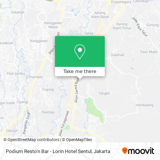 Podium Resto'n Bar - Lorin Hotel Sentul map