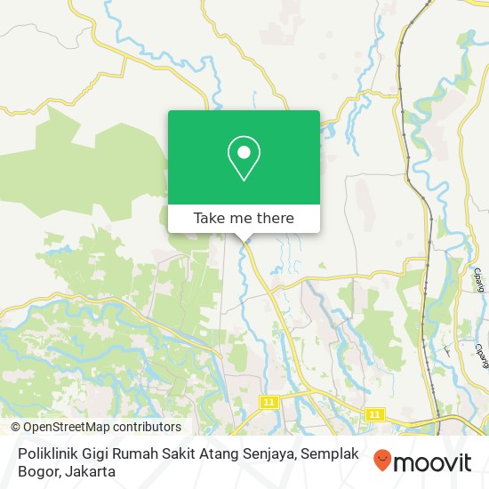 Poliklinik Gigi Rumah Sakit Atang Senjaya, Semplak Bogor map