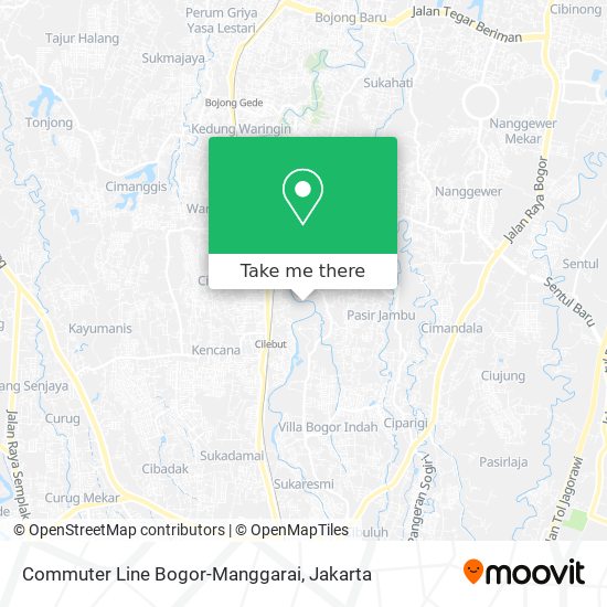 Commuter Line Bogor-Manggarai map