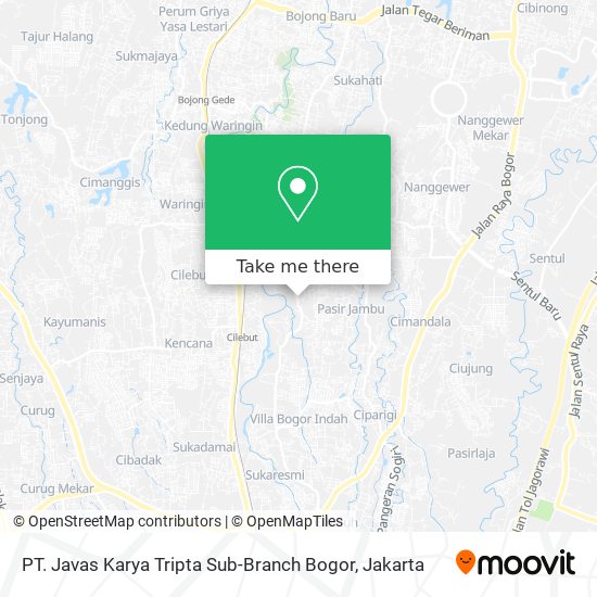PT. Javas Karya Tripta Sub-Branch Bogor map
