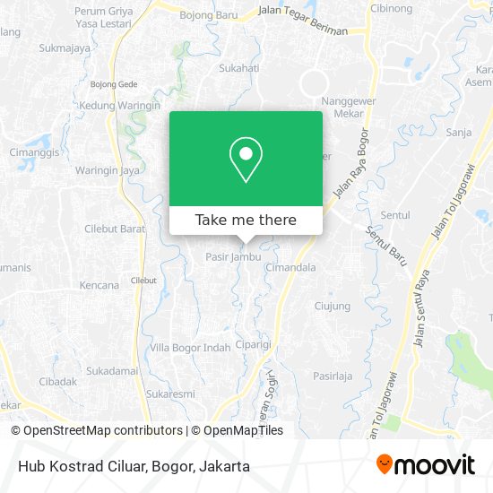 Hub Kostrad Ciluar, Bogor map