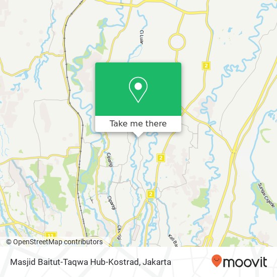 Masjid Baitut-Taqwa Hub-Kostrad map