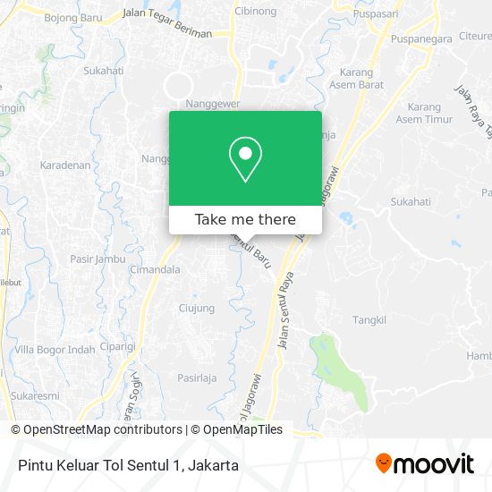 Pintu Keluar Tol Sentul 1 map