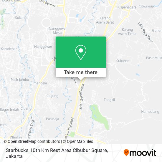 Starbucks  10th Km Rest Area Cibubur Square map