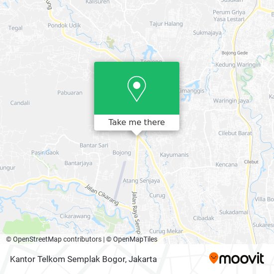 Kantor Telkom Semplak Bogor map