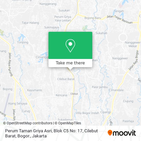 Perum Taman Griya Asri, Blok C5 No: 17, Cilebut Barat, Bogor. map