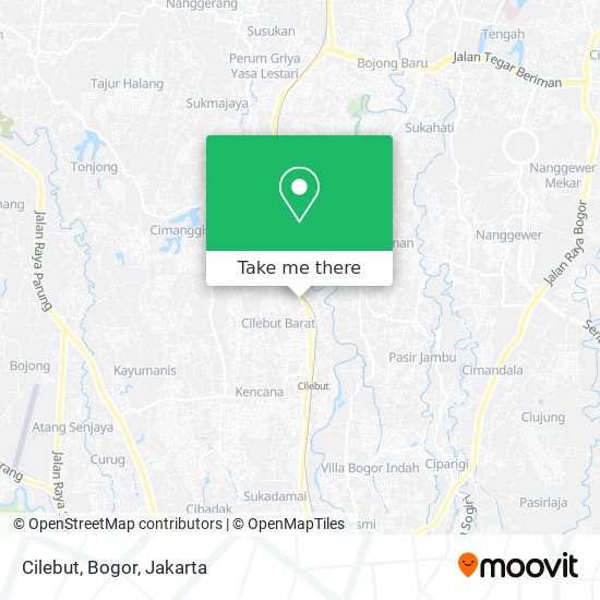 Cilebut, Bogor map