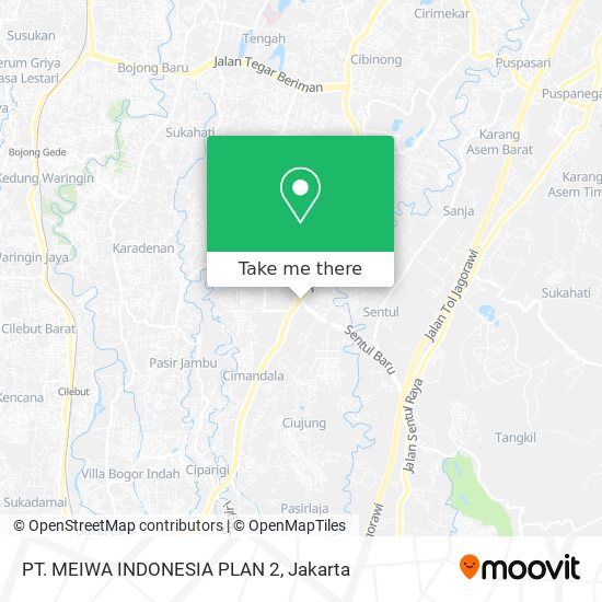 PT. MEIWA INDONESIA PLAN 2 map