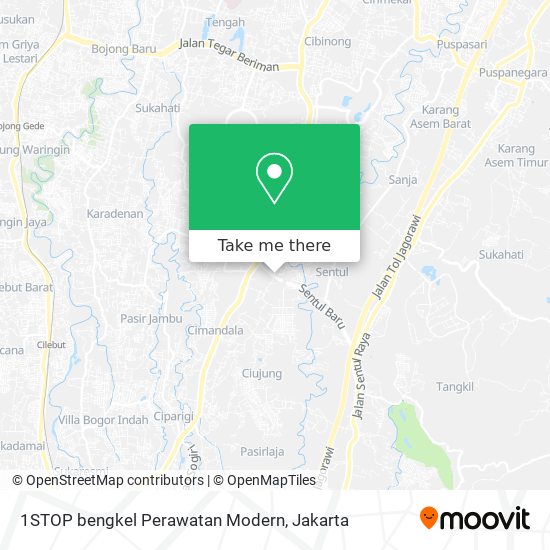 1STOP bengkel Perawatan Modern map