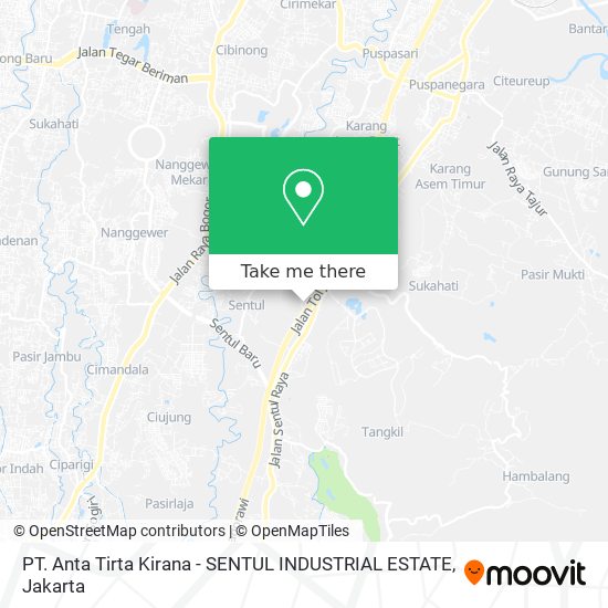 PT. Anta Tirta Kirana - SENTUL INDUSTRIAL ESTATE map