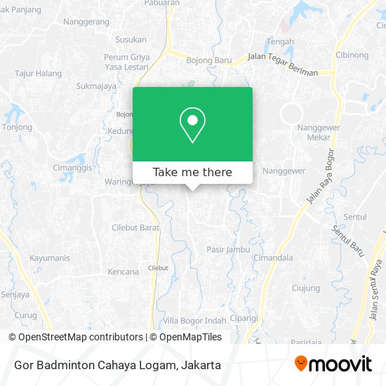 Gor Badminton Cahaya Logam map