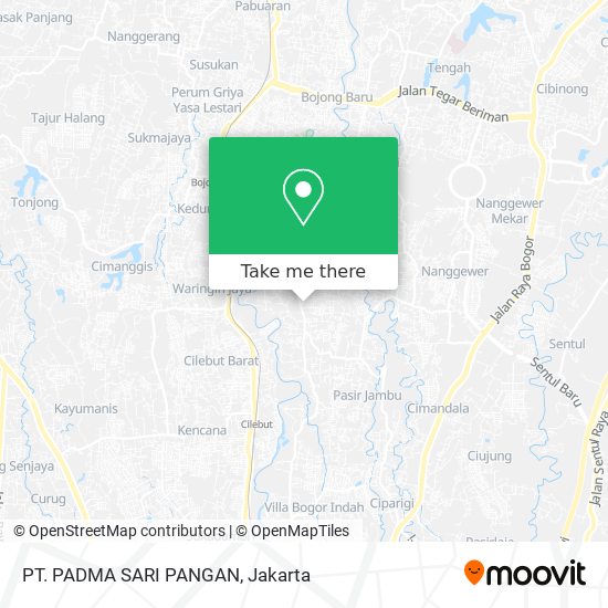 PT. PADMA SARI PANGAN map