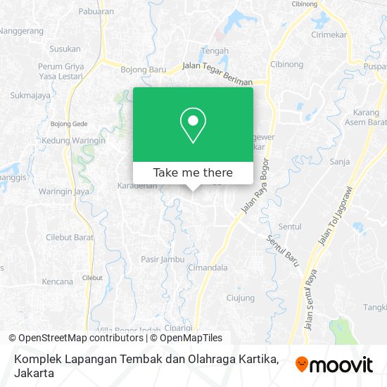 Komplek Lapangan Tembak  dan Olahraga Kartika map
