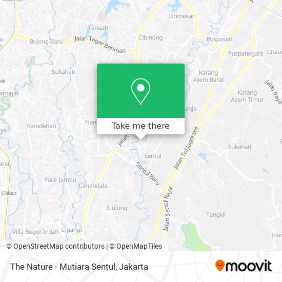 The Nature - Mutiara Sentul map