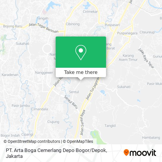 PT. Arta Boga Cemerlang Depo Bogor / Depok map