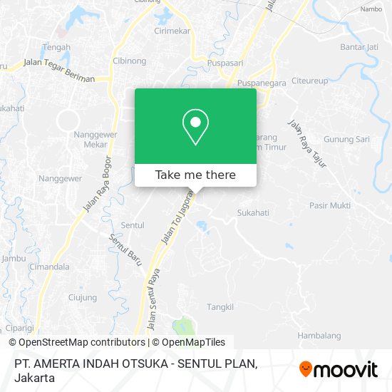 PT. AMERTA INDAH OTSUKA - SENTUL PLAN map