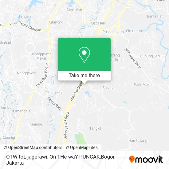 OTW toL jagorawi, On THe waY PUNCAK,Bogor map