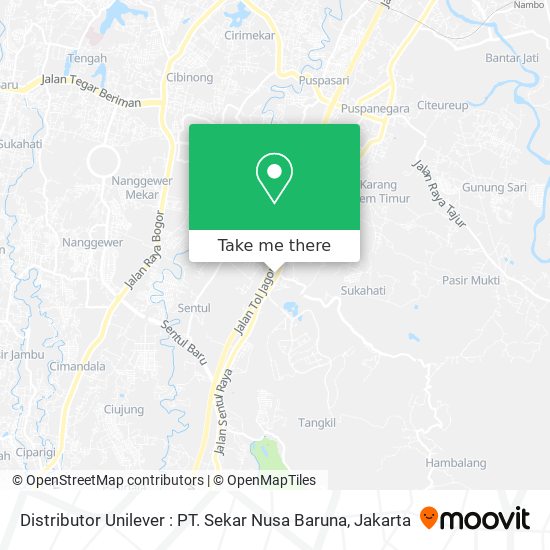 Distributor Unilever : PT. Sekar Nusa Baruna map