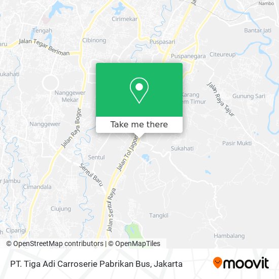 PT. Tiga Adi Carroserie Pabrikan Bus map