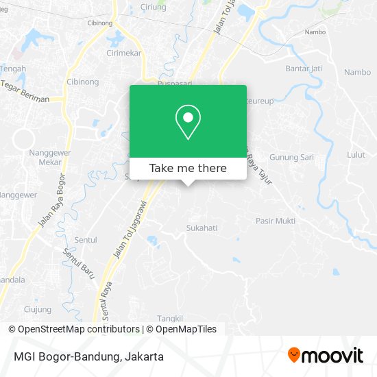 MGI Bogor-Bandung map
