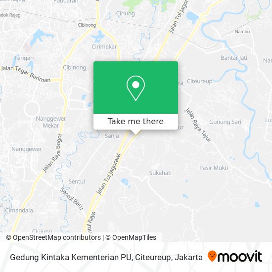 Gedung Kintaka Kementerian PU, Citeureup map