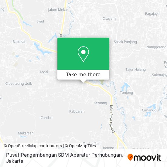 Pusat Pengembangan SDM Aparatur Perhubungan map