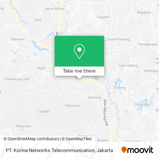 PT. Korina Networks Telecommunication map