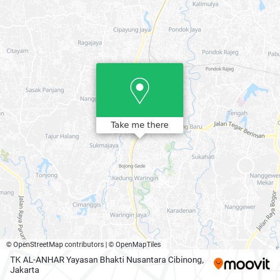 TK AL-ANHAR Yayasan Bhakti Nusantara Cibinong map