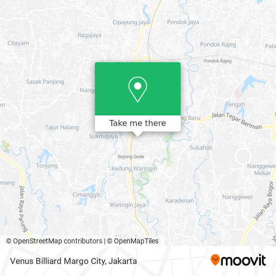 Venus Billiard Margo City map