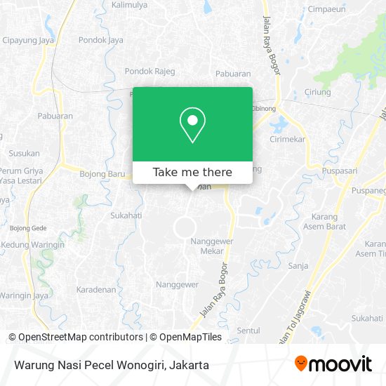 Warung Nasi Pecel Wonogiri map