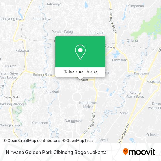 Nirwana Golden Park Cibinong Bogor map