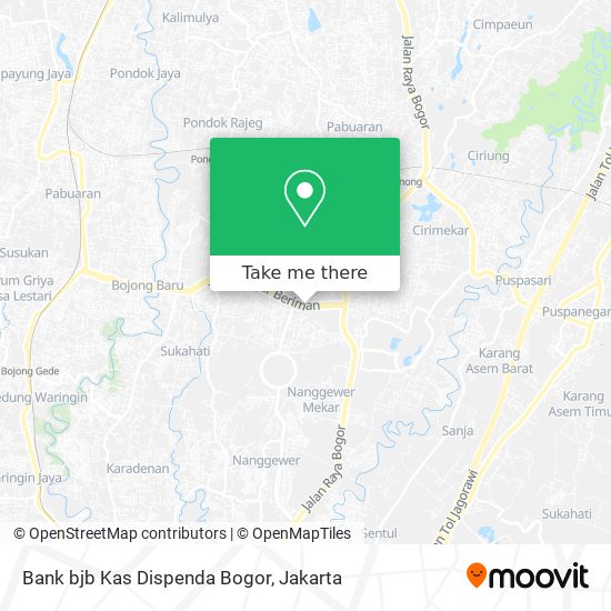 Bank bjb Kas Dispenda Bogor map