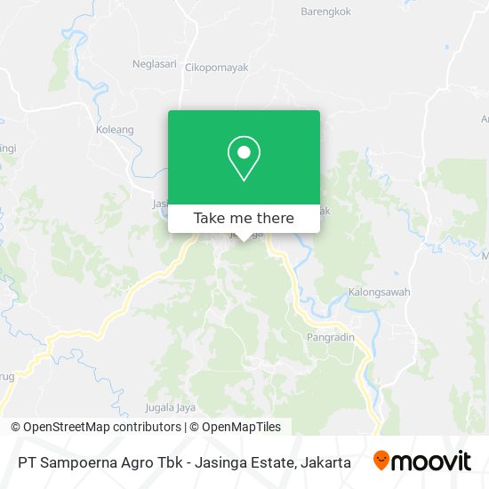 PT Sampoerna Agro Tbk - Jasinga Estate map